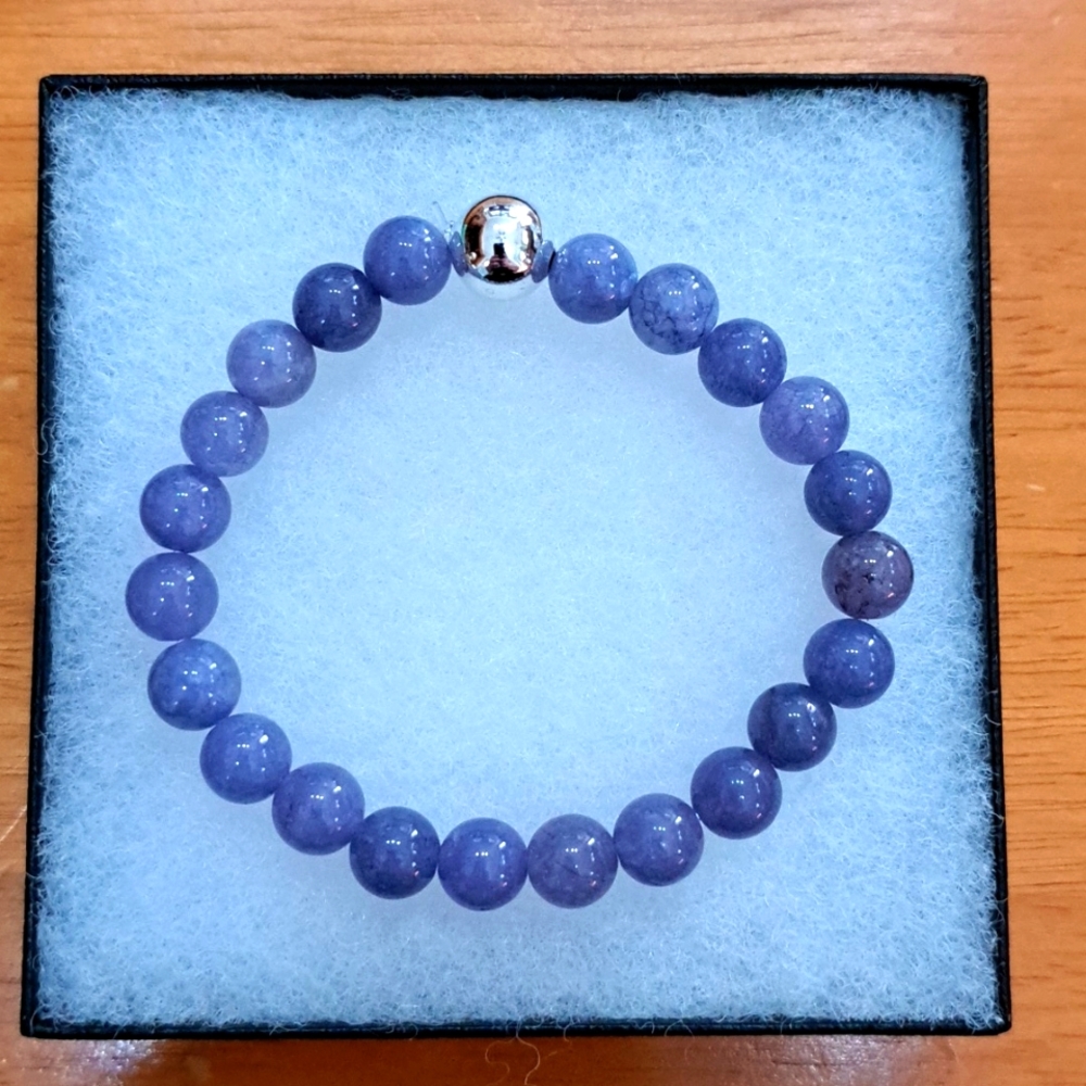 Blue Angelite Stone Bracelet